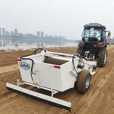 1400 mm Cleaning Width Vibrating Screen Beach Cleaning Machine for Debris Removal