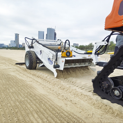 Debris Removal with 1400mm Cleaning Width Beach Cleaning Machine and Vibrating Screen